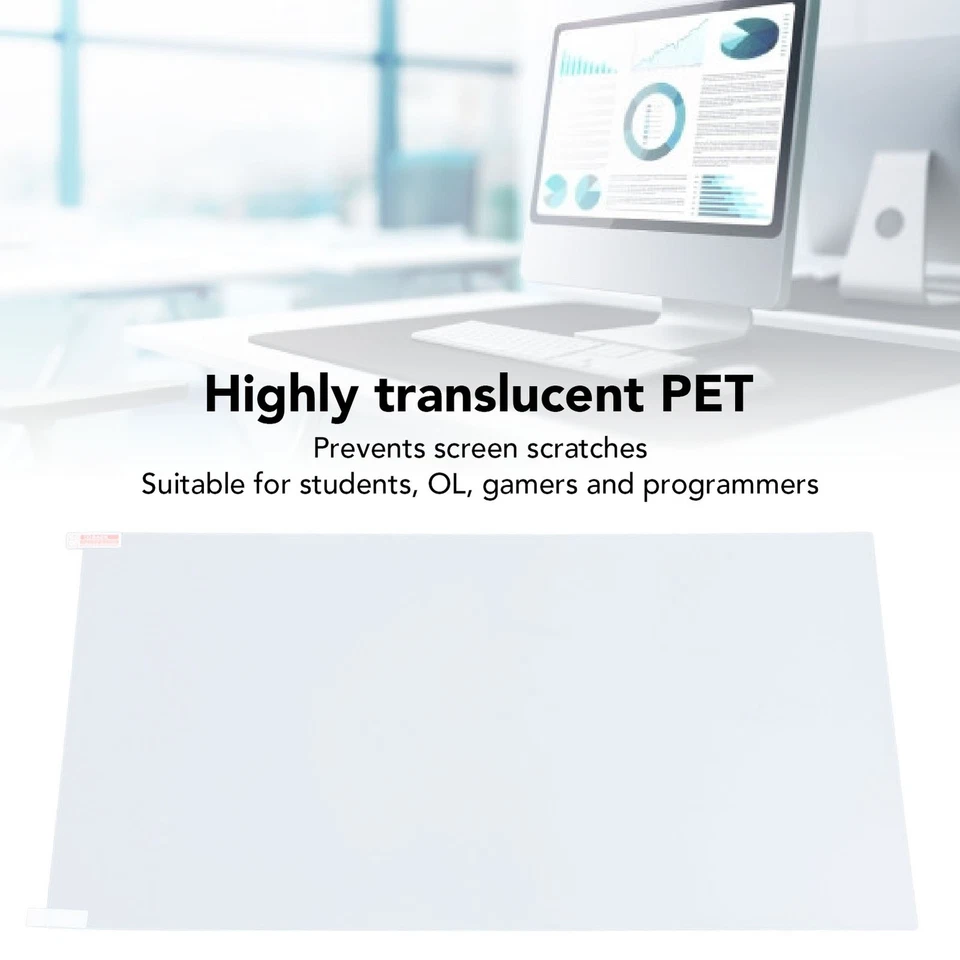 ヘ18.5in Blue Light Blocking Screen Filter Film 16:9 PET Anti UV Non Scratch - Image 4 of 4