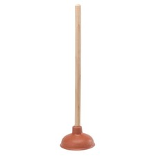 Project Source 5.3-in Red Rubber Plunger 18-in Handle