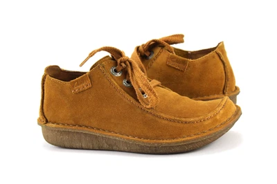 Clarks Gr.37 Uk.4 Damen Halbschuhe Slipper Sneaker  Wildleder Braun TOP T 936 - Bild 1 von 4