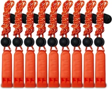 9 Pack Emergency Whistle, 120Db Safety Whistle Survival Shrill Loud for Camping