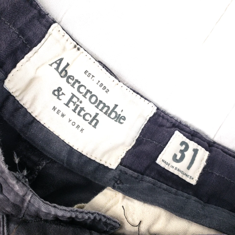 Abercrombie & Fitch Shorts Mens 31 Gray Cargo Military Button Fly Distressed Y2K - Image 4 of 4