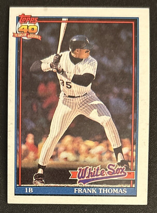 1991 Topps Frank Thomas Baseball Card #79 White Sox HOF 1B VG O/C
