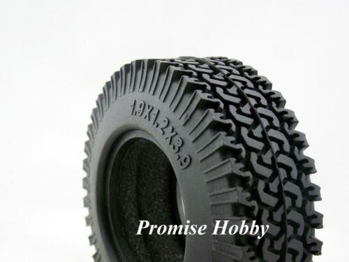 98mm OD 1.9 Rubber Mud Tire Tyre for Wheel Rim 1/10 Axial SCX10 RC Crawler Car - Picture 4 of 4