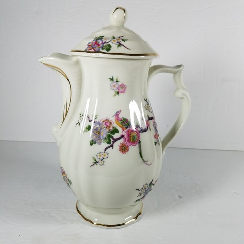 Bernardaud Limoges France Bengali Coffee Pot Cream Regence Bird of Paradise - Picture 7 of 12