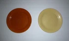 2 VINTAGE BAUER LOS ANGELES USA POTTERY LUNCH PLATES PASTEL LA LINDA 9.25" LOT 1