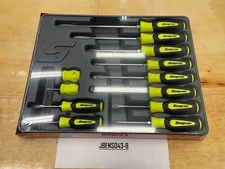 Snap-on Tools NEW 12pc HI-VIZ Soft Grip Combination Screwdriver Set SGDX120BHV