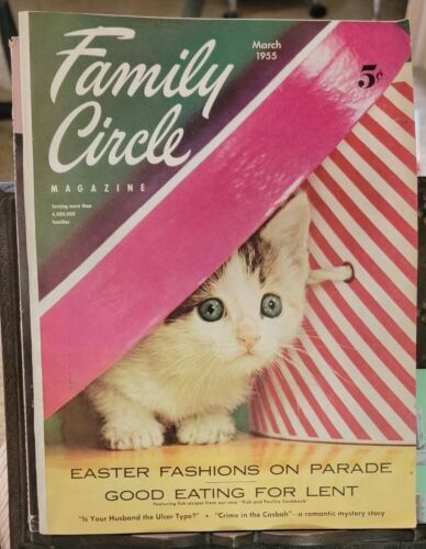 Vintage Family Circle Magazine March 1955 Easter Fashion Good Eating for Lent