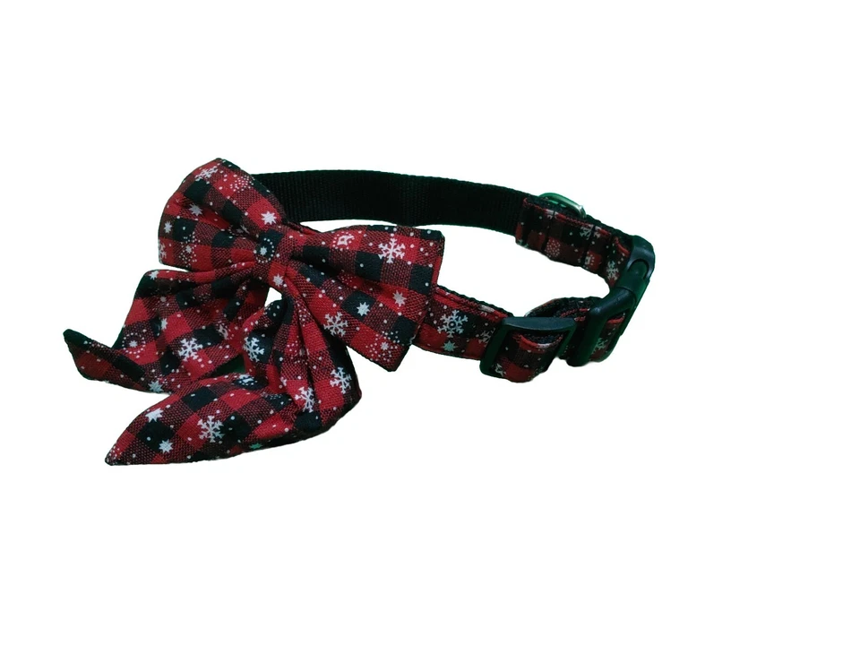 Pequeño PET BANDANA Collar de Perro Bufanda Papá Noel Babero Navidad Gorro Feliz Disfraz Foto 3 de 4