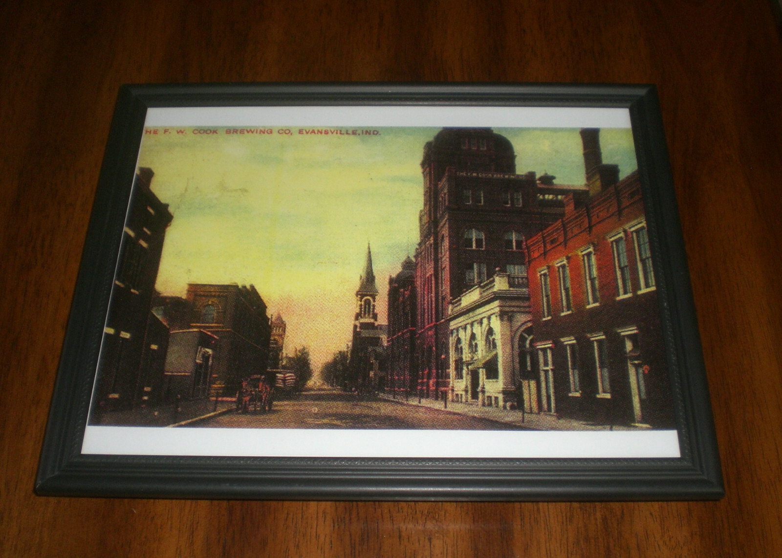 F. W. COOK BREWING COMPANY FRAMED COLOR AD PRINT EVANSVILLE, IND. eBay