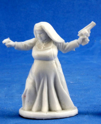 1x SCHWESTER MARIA - BONES REAPER Miniatur Figur JDR RPG Schwester Nonne gut ...