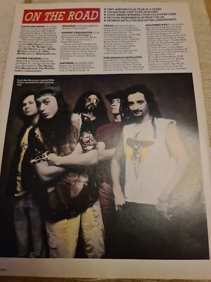 Vintage FAITH NO MORE MIKE PATTON / BILLY SQUIER A4 POSTER RAW MAGAZINE CLIPPING