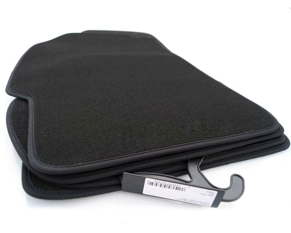 Neu FußMatten Chevrolet Spark Velours Autoteppich 4-Teilig Schwarz Automatte Set-image