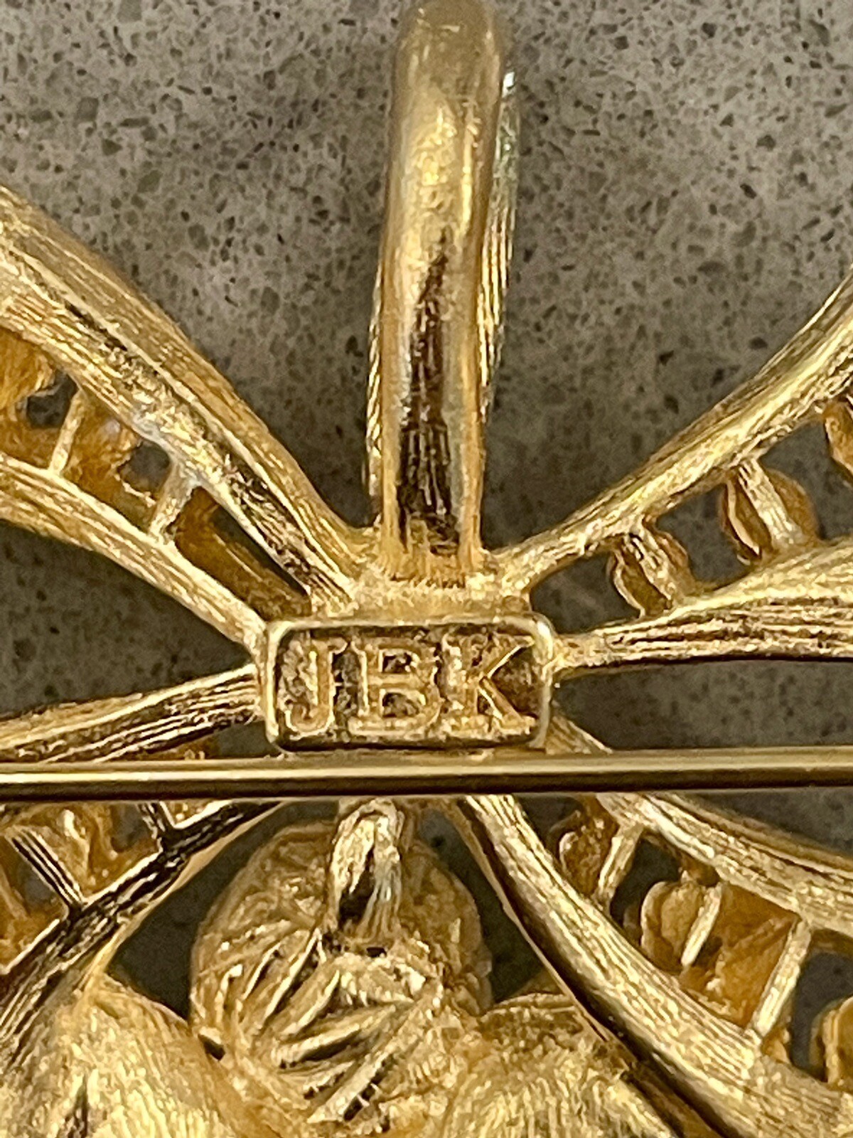 Camrose & Kross JBK Jacqueline Bouvier Kennedy Angel Cherub Pendant Brooch Pin