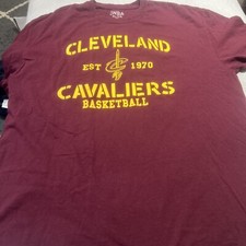 NBA XL Cleveland Cavaliers Basketball Wine And Gold Sword Logo Established 1970