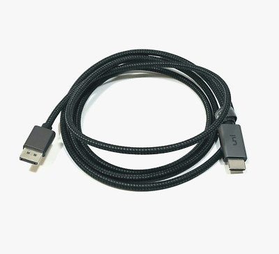 UNI DisplayPort to HDMI Display 4K 6 Feet Braided Cable DP to HDMI