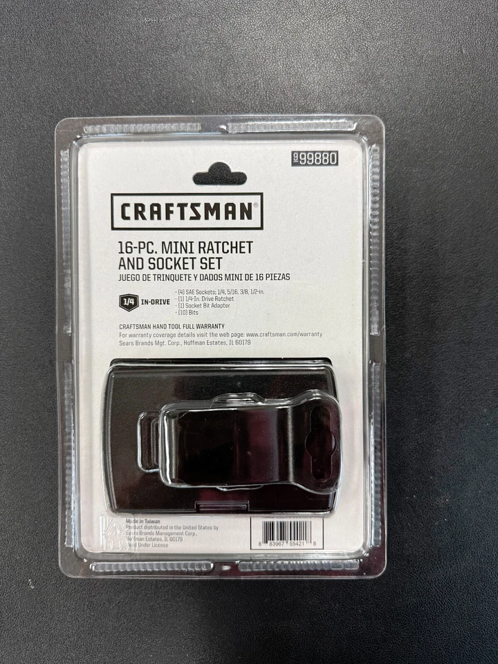 Juego de mini trinquete y enchufe Craftsman 16 piezas 1/4" Drive Foto 2 de 2