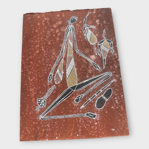 Aboriginal Art On Paper Board Original Australian Art Tony Nadjalaburnbrun Hunt