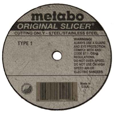 Metabo 655358000 3'' x 1/16 x 1/4 Original Slicer A60TZ 100 pack