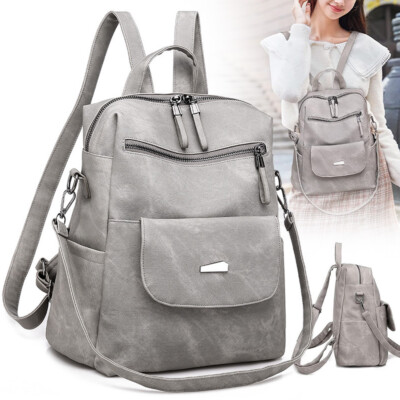 Damen Rucksack Schultertasche Weiches Leder Freizeit City Reisetasche Handtasche