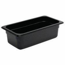 Vogue 1/3 Gastronorm Container Made of Polycarbonate in Black - 3.8L
