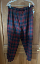 Vintage PENDLETON Womens Pants 16 Plaid 100 Virgin Wool Scottish Tartan NWT
