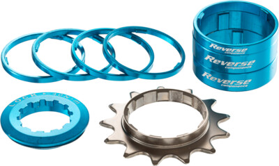 Reverse Single Speed Umbau Kit 13 Zähne hell blau