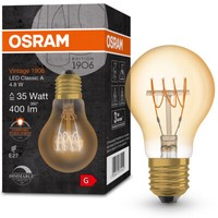 Osram E27 Vintage Led Filamentlampe Gold Dimmbar 4,8W Wie 35W Extra Warmweiß