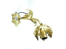 Applique in ferro con foglie d'acanto da parete dorato oro per bagno cucina sogg