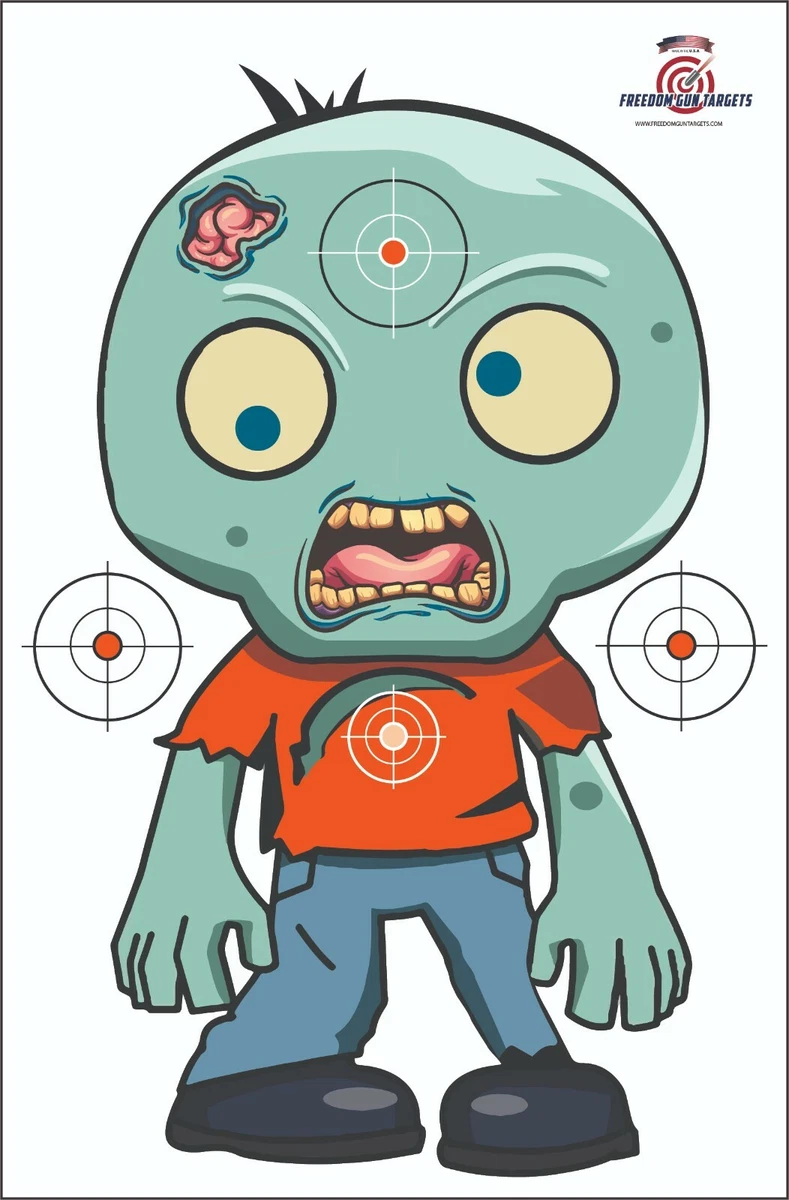 25x Paper Shooting Targets For Gun Range Pistol Rifle Handgun Crazy Zombie  23x35 | eBay