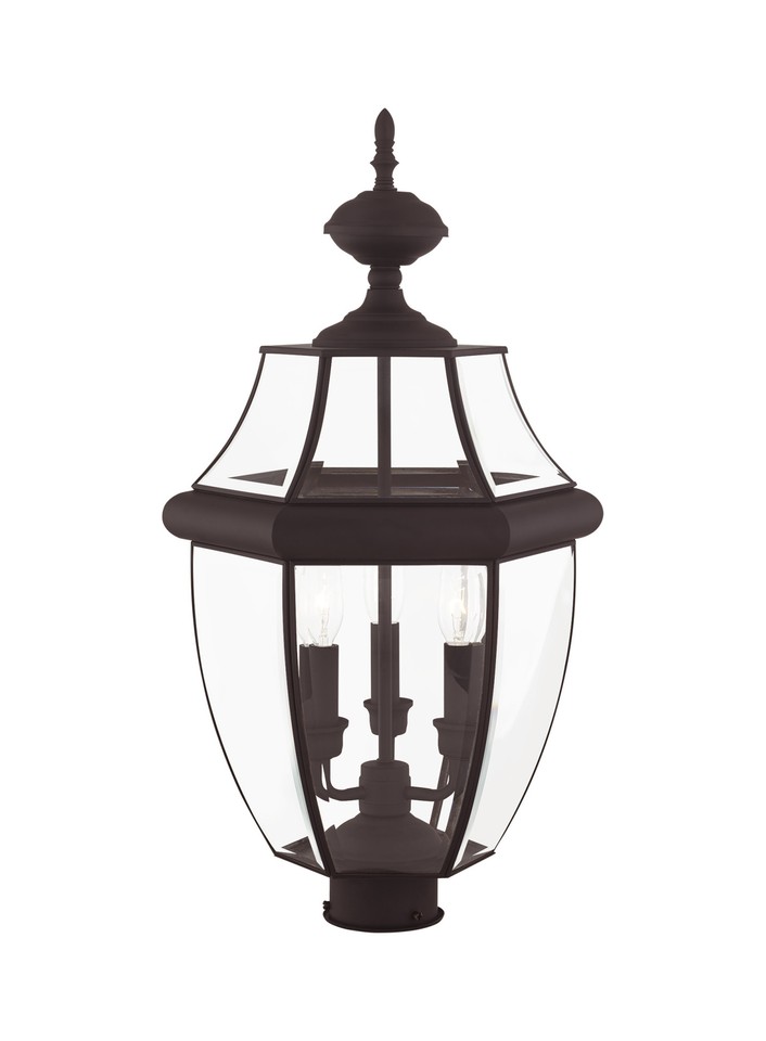 Livex Lighting 2354 White Monterey 3Light Outdoor Post Light eBay