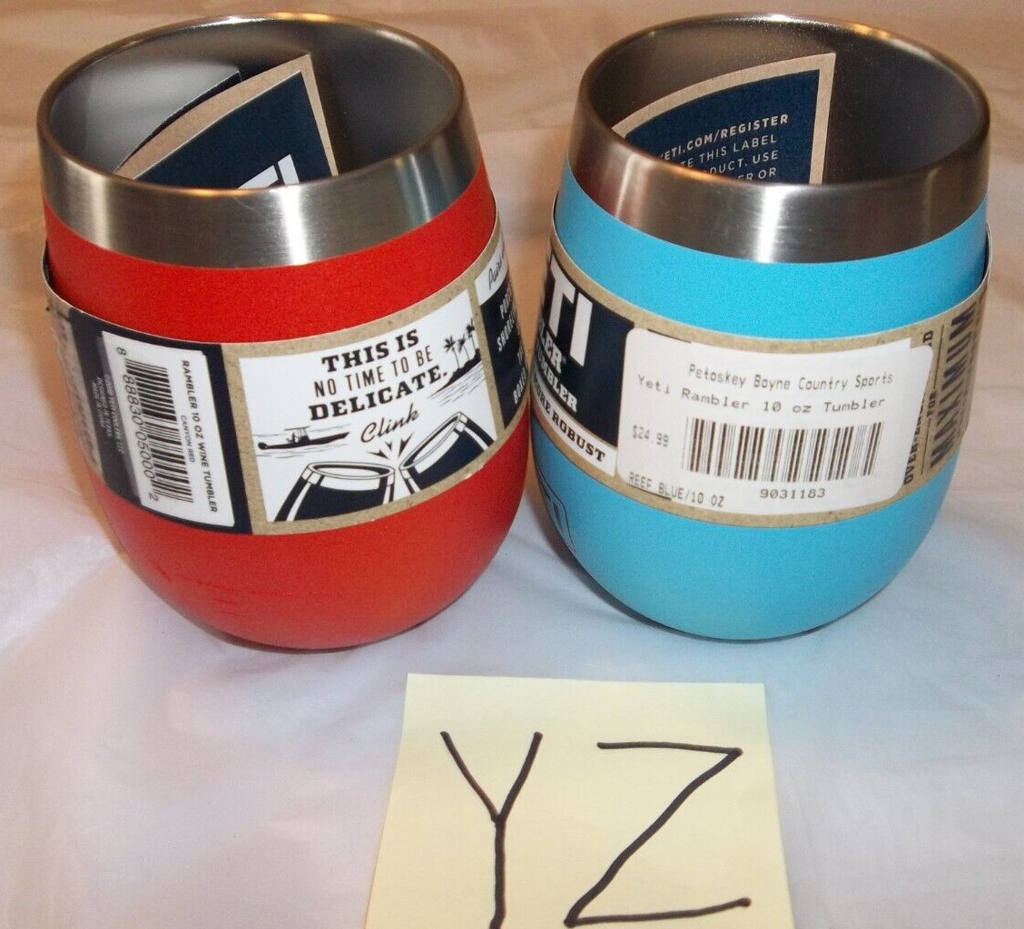 YETI Rambler 10 oz. Wine Tumbler CANYON RED & REEF BLUE eBay