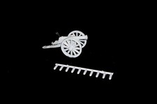 MARX Cannon w/10 shells gray soft plastic toy soldiers Alamo Civil War playset