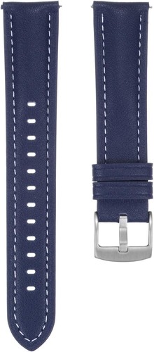 20mm Dark Blue Leather Watch Strap Quick Release Genuine Leather Band - Picture 3 of 4