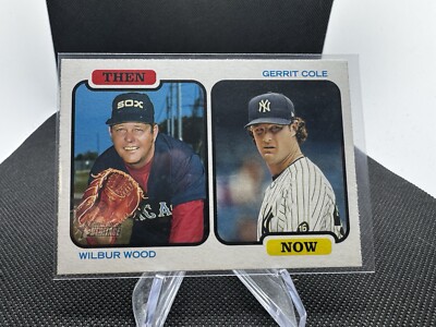 2022 Topps Heritage #TAN-WC Wilbur Wood Gerrit Cole Then and Now E1