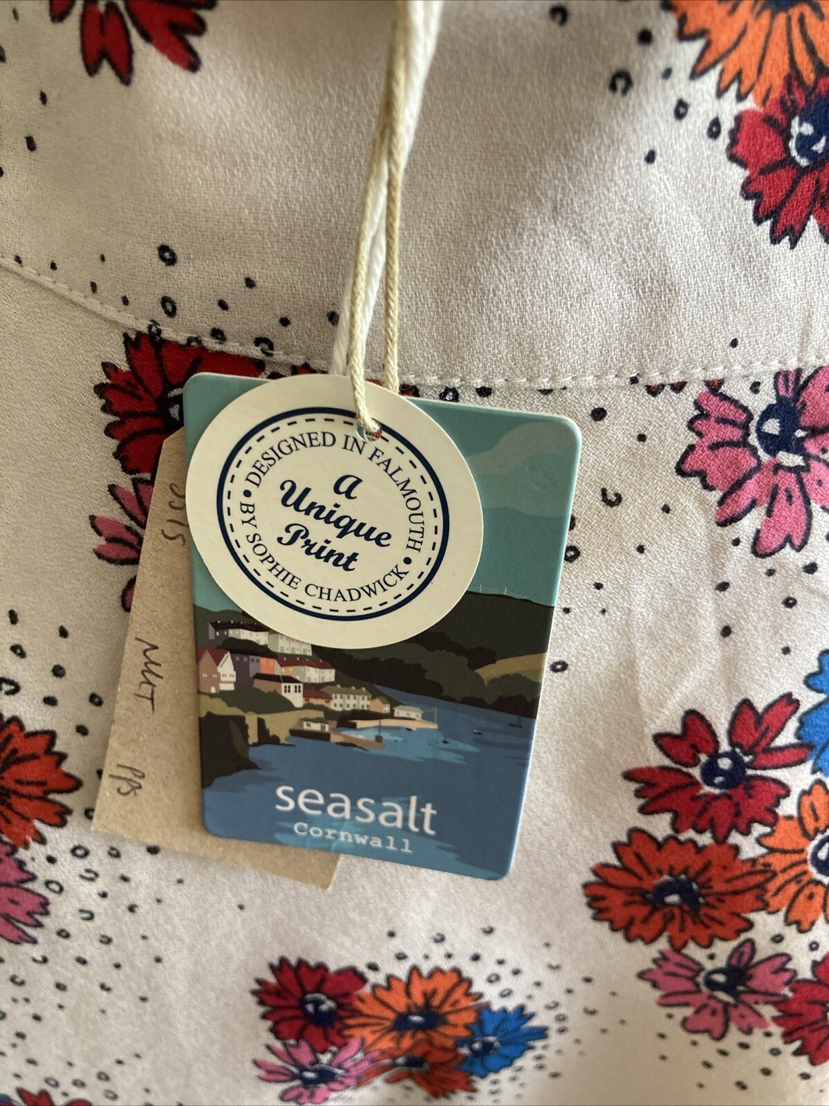 Seasalt "Haven" 100% Cotton Aster Bouquet Skirt, Size 10 UK, Fully Lined 5
