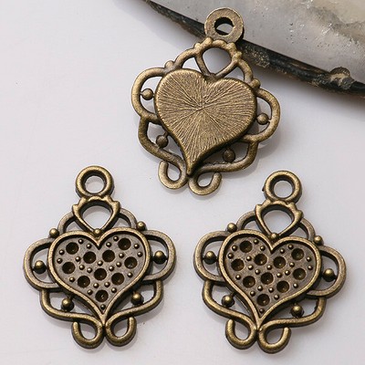 6pcs antiqued bronze color crafted 