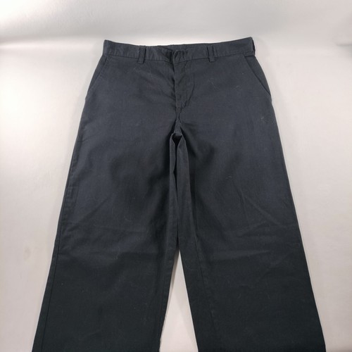 Dickies Straight Fit Flat Front Black Khaki Pants Teen Youth Men Size 14TL 34x33 - Picture 3 of 7