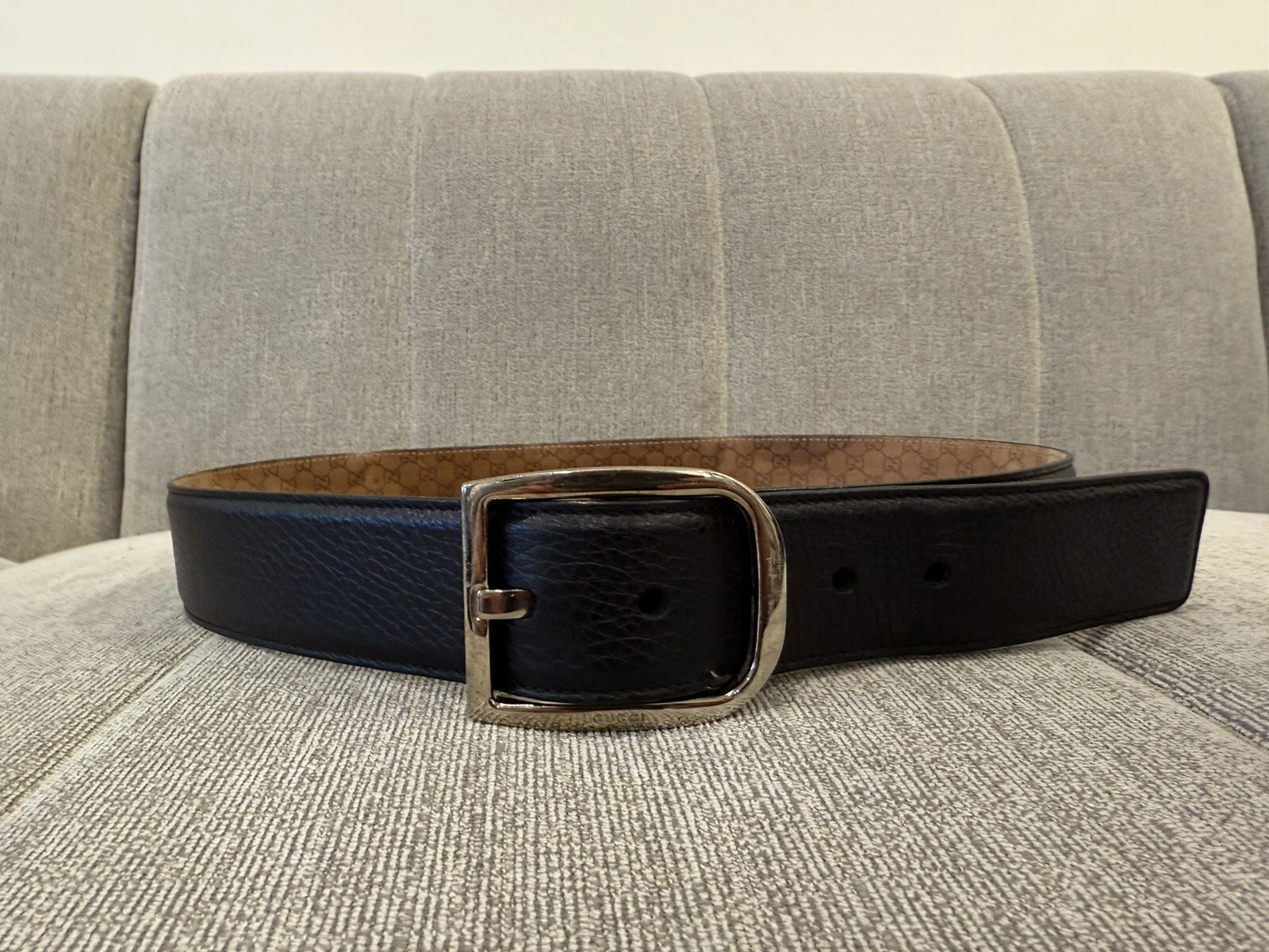 Ceinture noire homme Gucci