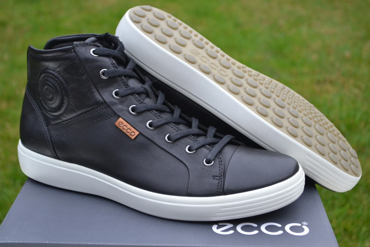 Ecco mens black boots sale