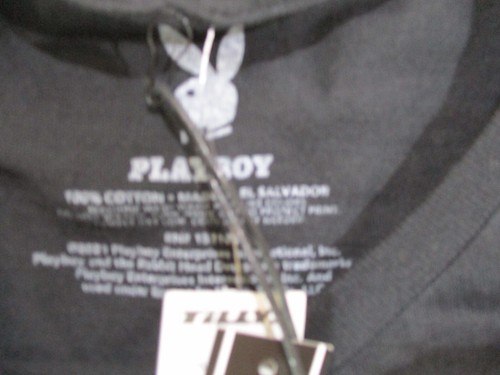 NEW Playboy Shirt Mens Size Medium Black Logo Bunny New With Tags - Picture 6 of 10