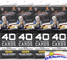 (4) 2010 Panini Absolute Football HUGE Factory Sealed JUMBO FAT Packs-160 Cards!
