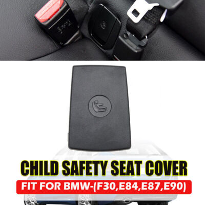 Rear Child Seat Safe Anchor ISOFix Cover Flap Black For BMW E84 E87 E90 /F30 F35