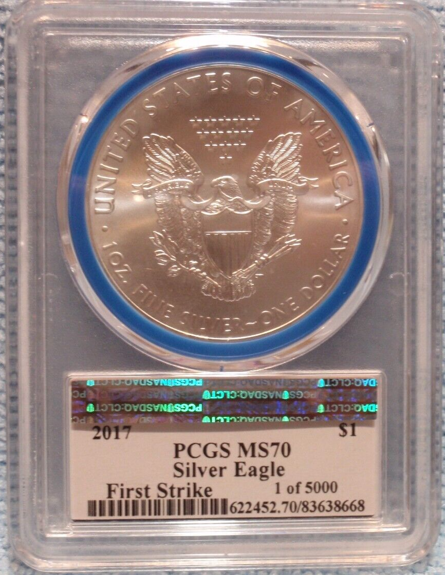 2017 Silver Eagle PCGS MS70 FirstStrike 45th Pres Inauguration