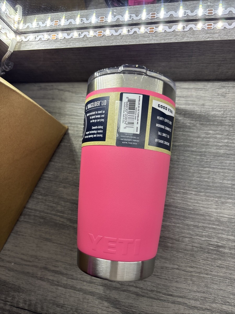 バーベキュー・調理用品 YETI Rambler 20oz PINK LE YETI Rambler 20 oz Tropical Pink BPA Free Tumbler with