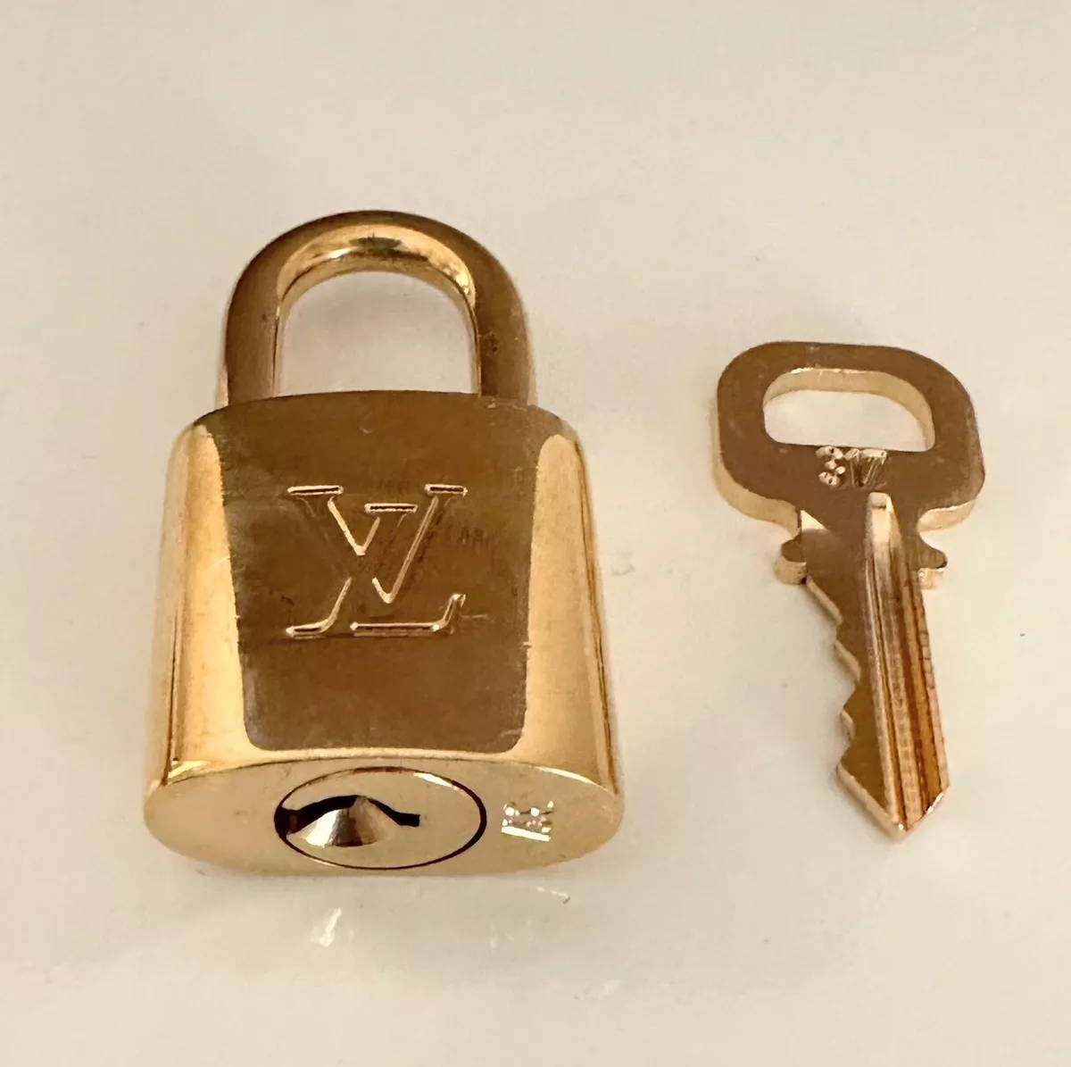 Authentic Louis Vuitton Padlock & Key Set-Brass Gold for LV Bags