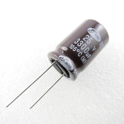5x Marken Elko 3300µF 25V Kondensator Elektrolytkondensator mF uF Capacitor