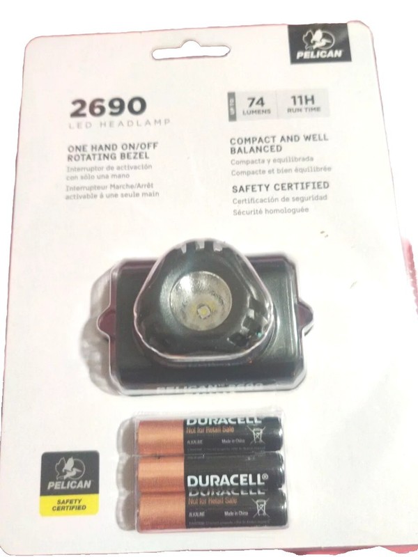 Pelican LED HEADLAMP, NIP, Heads Up Lite 2690 LED Headlamp Brand New In Package