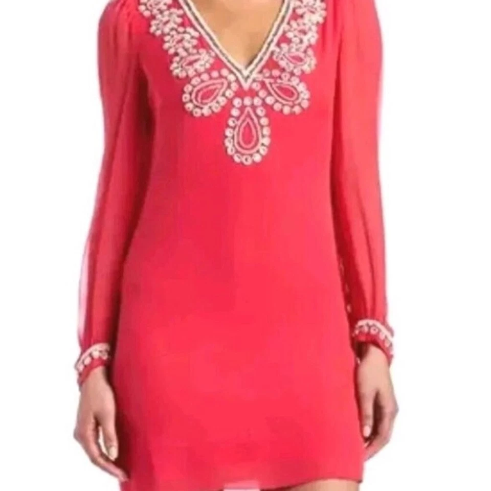 French Connection Bex Beaded Silk Dress - image 3 of 4