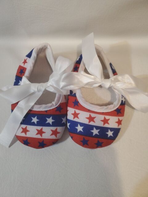 Boutique Slip On Stars And Stripes Unisex Baby Shoes