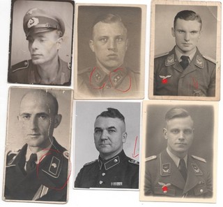 6 photos allemandes WW2 soldat allemand Herr Luftwaffe panzer 100% originale